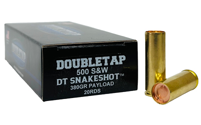 DoubleTap Ammunition SnakeShot, 500 S&W, 380 Grain, #9 Shot with Hardcast Full Wadcutter, 20 Round Box 500SWSS2