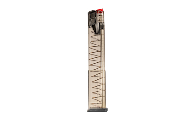 Elite Tactical Systems Group OMEGA Magazine, 9MM, 30 Rounds, Fits Glock 17/18/19/19X/26/34/45, Hardened Steel Feedlips, Polymer, Clear OMG-GLK-18