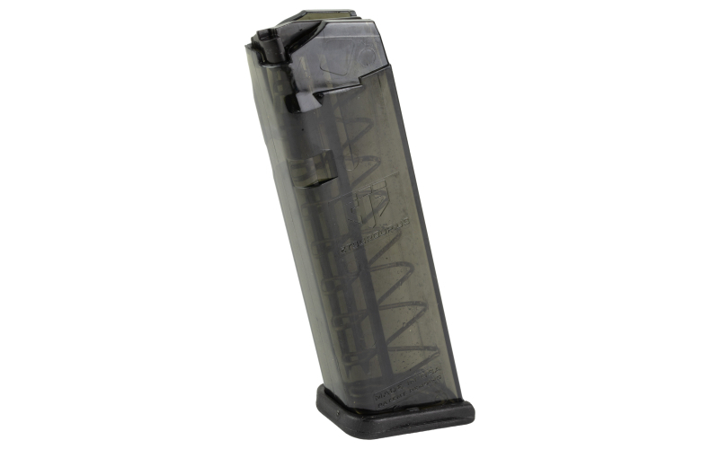 Elite Tactical Systems Group Magazine, 9MM, 10 Rounds, Fits Glock 17/19/26, Carbon Smoke SMK-GLK-17-10