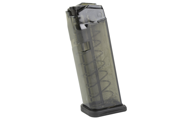 Elite Tactical Systems Group Magazine, 9MM, 10 Rounds, Fits Glock 19/26, Carbon Smoke SMK-GLK-19-10