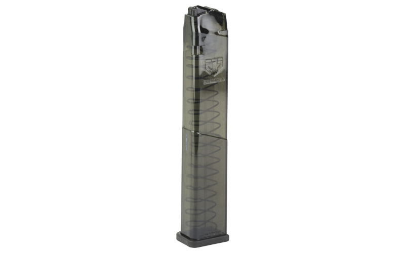 Elite Tactical Systems Group Magazine, 10MM, 30 Rounds, Fits Glock 20/29/40, Carbon Smoke SMK-GLK-20-30