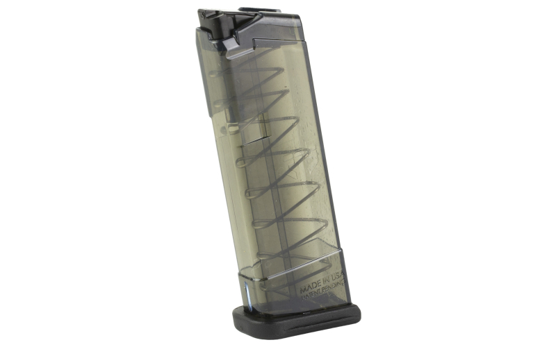 Elite Tactical Systems Group Magazine, 9MM, 9 Rounds, Fits Glock 43, Carbon Smoke SMK-GLK-43-9