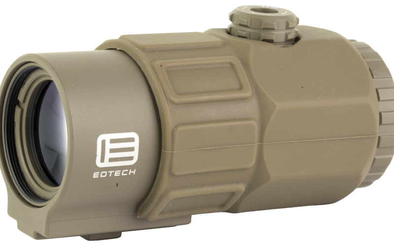 EOTECH G45 Magnifier, 5X Magnification, QD Mount, Switch-to-Side, 34mm, Matte Finish, Tan, Includes Mount G45.STSTAN
