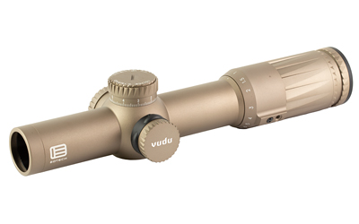 EOTECH Vudu, 1-10X28mm First Focal Plane, Rifle Scope, 34mm Tube, SR5 Illuminated MIL Reticle, Matte Finish, Tan VDU1-10FFSR5TAN