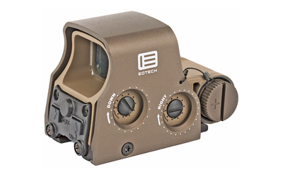EOTECH Tactical, Holographic, Non-Night Vision Compatible Sight, Red Reticle, 68 MOA Ring with 1 MOA Dot, Matte Finish, Tan, Rear Buttons, Includes CR123 Battery XPS2-0TAN
