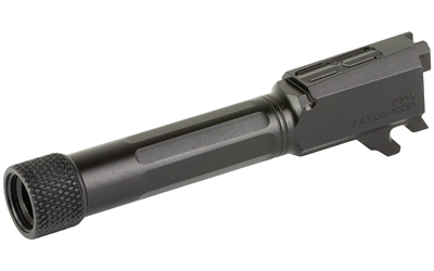 Faxon Firearms Match Series, Straight Fluted, Threaded Drop In Barrel, 9MM, 1/2X28 Thread Pitch, 1:10 Barrel Twist, Fits Sig Sauer P365, Nitride Finish, Black 365B910NFSOQ-T