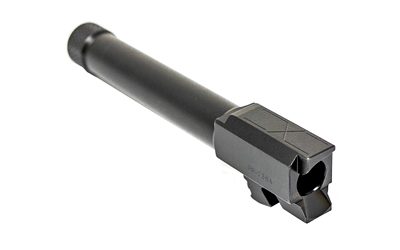Faxon Firearms Duty Series, Button Rifled, Threaded Drop In Barrel, 9MM, 1/2X28 Thread Pitch, 1:10 Barrel Twist, Fits GLOCK 19/19X/45, Gen 1-5, Nitride Finish, Black GA910N19NGQ-T