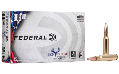 Federal Non Typical, 308 Win, 150Gr, Soft Point, 20 Round Box 308DT150