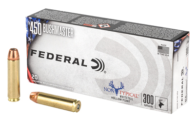 Federal Non Typical, 450 Bushmaster, 300 Grain, 20 Round Box 450BMDT1