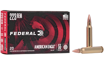 Federal American Eagle, 223 Remington, 55 Grain, Full Metal Jacket, 20 Round Box AE223