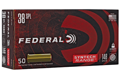 Federal American Eagle, Syntech, 38 Special, 148 Grain, Synthetic Jacket Wadcutter, 50 Round Box AE38SJ1