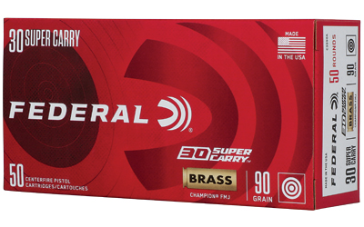 Federal Champion, 30 Super Carry, 90 Grain, Full Metal Jacket, 50 Round Box C3090A