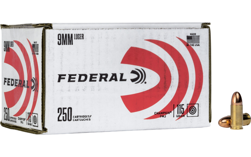 FED CHAMP 9MM 115GR FMJ 250/1000