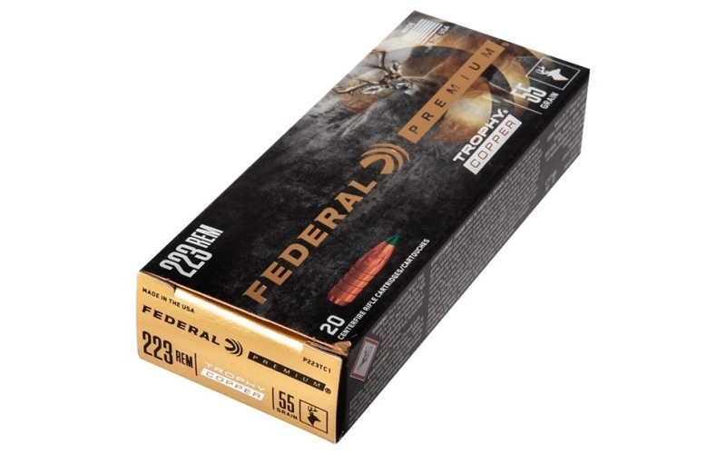 Federal 223 remington 55gr trophy copper 20/box