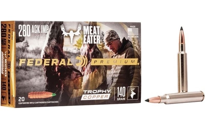 Federal 280 ackley improved 140gr trophy copper 20/box