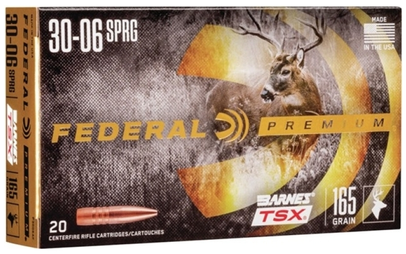 Federal 30-06 springfield 165gr barnes tsx 20/box