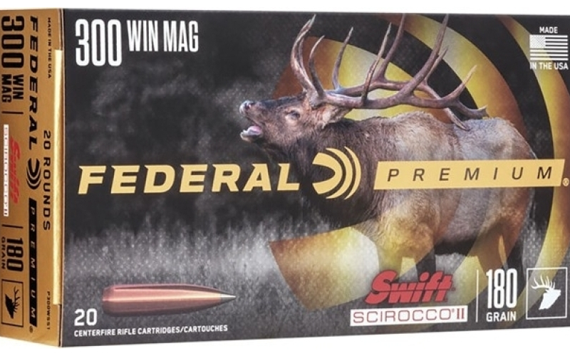 Federal 300 winchester magnum 180gr scirocco ii 20/box