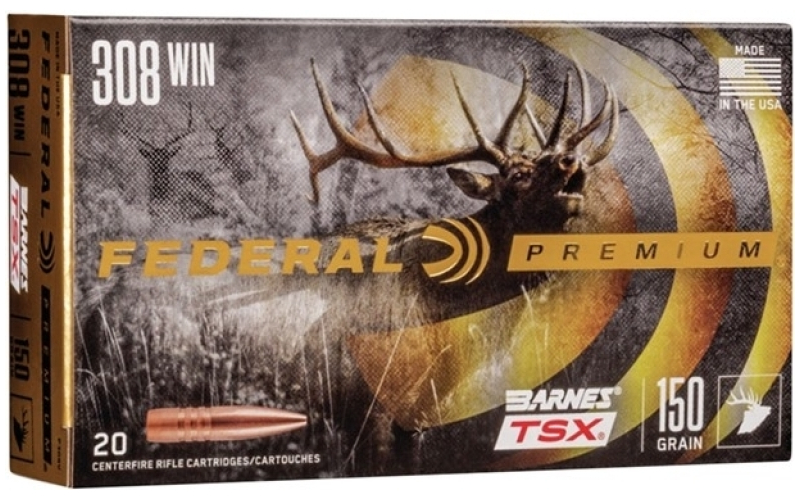 Federal 308 winchester 150gr barnes tsx 20/box