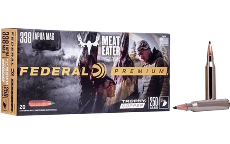 Federal 338 lapua magnum 250gr trophy copper 20/box