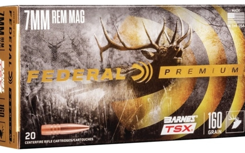 Federal 7mm remington magnum 160gr barnes tsx 20/box