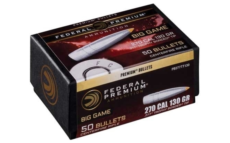 Federal Fed bullets .277 130 gr trophy bonded