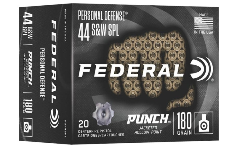 Federal 44 s&w special 180gr punch jhp ammo 20rd