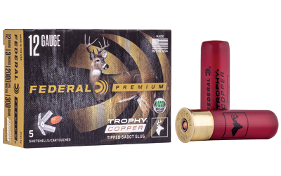 Federal Trophy Copper, Tipped Sabot Slug, 12 Gauge 3", 300 Grain, 5 Round Box P151TC