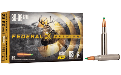 Federal Premium, 30-06, 165 Grain Nosler Ballistic Tip , 20 Round Box P3006Q