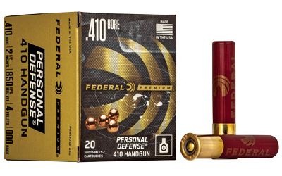 Federal Personal Defense, 410 Gauge, 2.5", Buckshot, 20 Round Box PD412JGE000