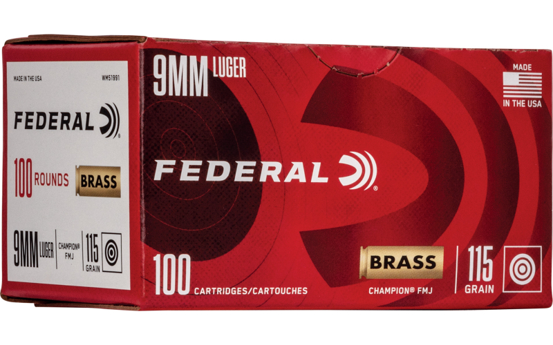 FED CHAMP 9MM 115GR FMJ 100/500