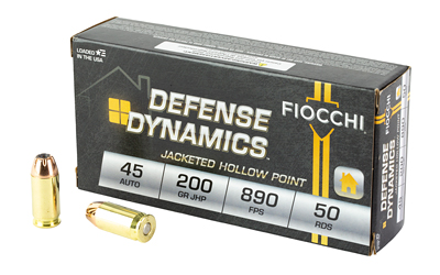 Fiocchi Ammunition Fiocchi Centerfire Pistol 45 ACP 230Gr Jacketed Hollow Point 50 500 45T500