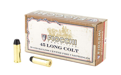 Fiocchi Ammunition Centerfire Pistol, 45 Colt, 250 Grain, Lead Round Nose Flat Point, 50 Round Box 45LCCA