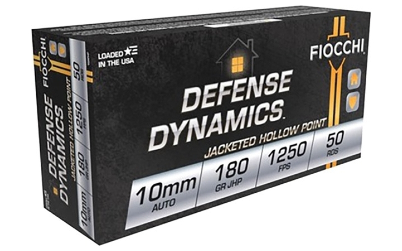 Fiocchi Ammunition 10mm auto 180gr jacketed hollow point 50/box