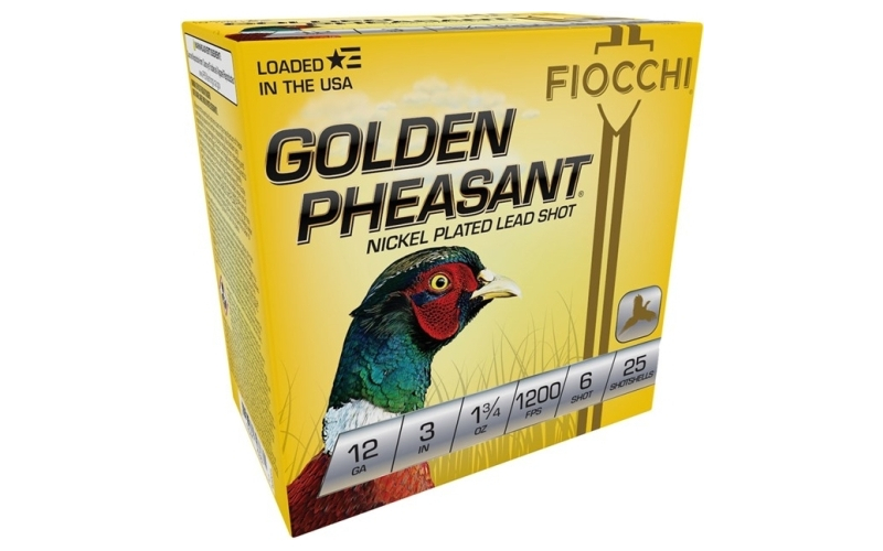 Fiocchi Ammunition 12 gauge 3'' 1-3/4 oz #6 nickel plated shot 25/box