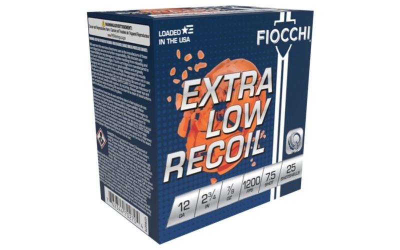 Fiocchi Ammunition 12 gauge 2-3/4'' 7/8 oz #7.5 shot 25/box