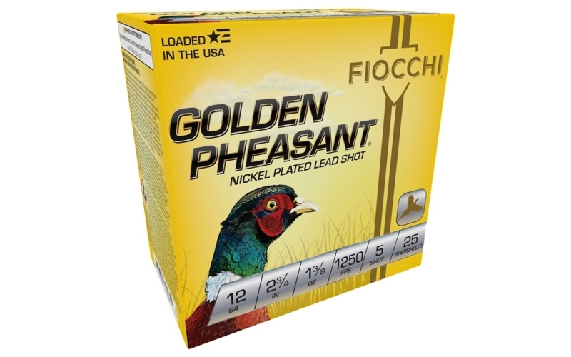 Fiocchi Ammunition 12 gauge 2-3/4'' 1-3/8 oz #5 nickel plated shot 25/box