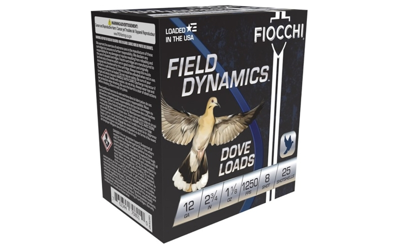 Fiocchi Ammunition Fiocchi game load 12ga 2.75'' 1-1/8oz #8 25/bx