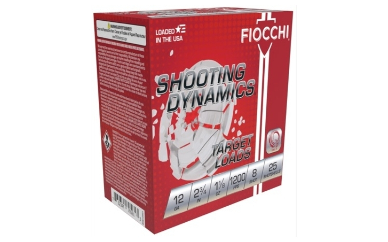 Fiocchi Ammunition Fiocchi shooting dynamics target 12ga 2.75'' 1-1/8oz #8 25/bx