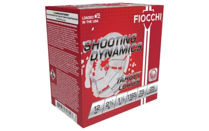 Fiocchi Ammunition Fiocchi shooting dynamics 12ga 1165fps 1-1/8 oz #7.5