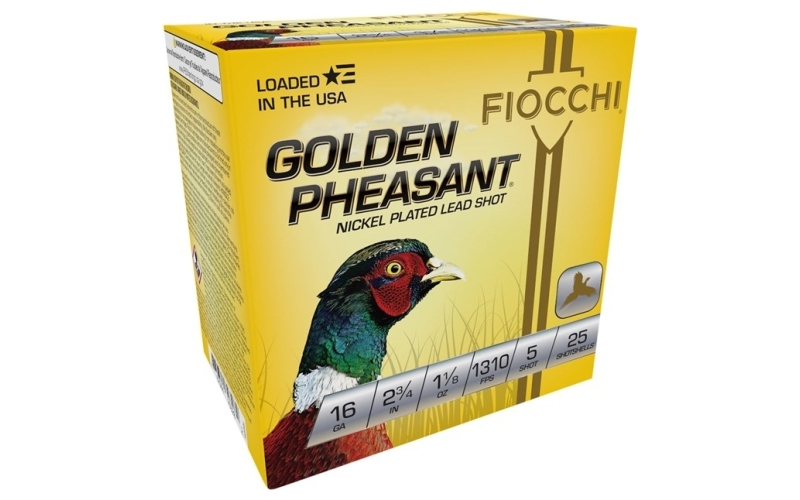 Fiocchi Ammunition 16 gauge 2-3/4'' 1-1/8 oz #5 nickel plated shot 25/box