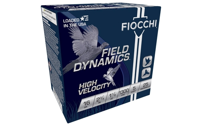 Fiocchi Ammunition Fiocchi high velocity ammo 16ga 2-3/4'' 1-1/8oz #5 shot 25/bx