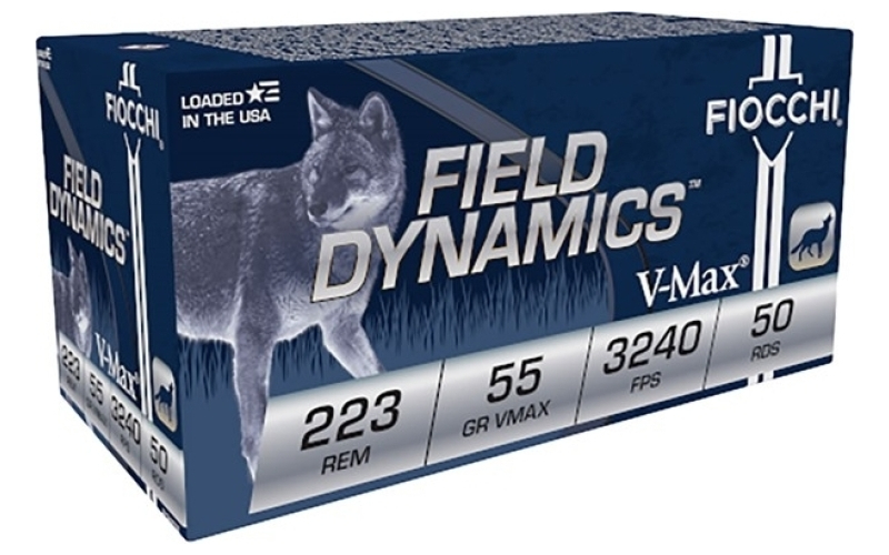 Fiocchi Ammunition 223 remington 55gr v-max polymer boat tail 50/box