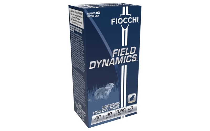 Fiocchi Ammunition 22 long rifle 40gr hollow point 50/box