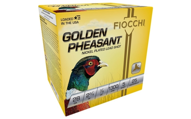 Fiocchi Ammunition 28 gauge 2-3/4'' 7/8 oz #5 nickel plated shot 25/box
