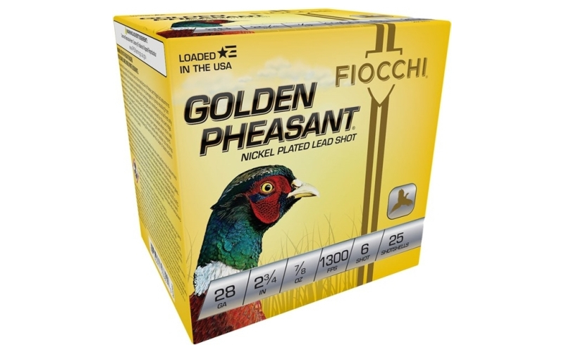Fiocchi Ammunition 28 gauge 2-3/4'' 7/8 oz #6 nickel plated shot 25/box