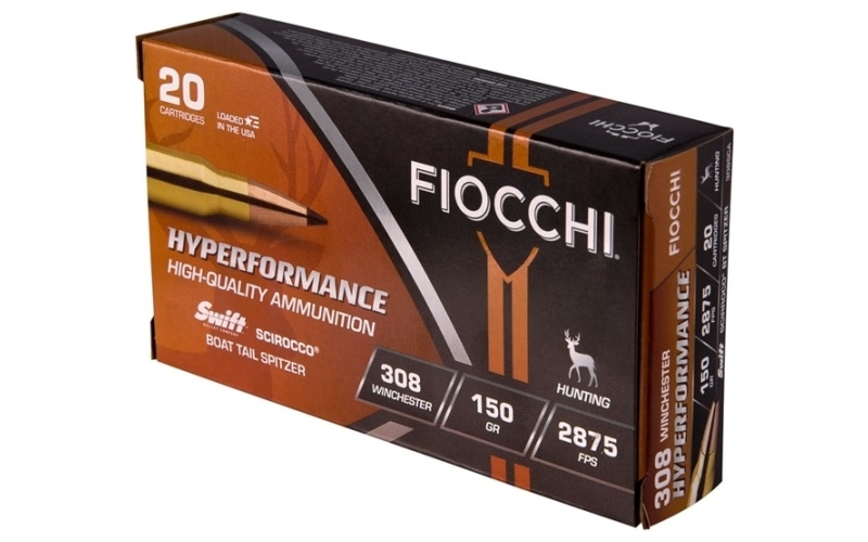 Fiocchi Ammunition 308 win 150gr swift scirocco ii bonded polymer tip 20/box