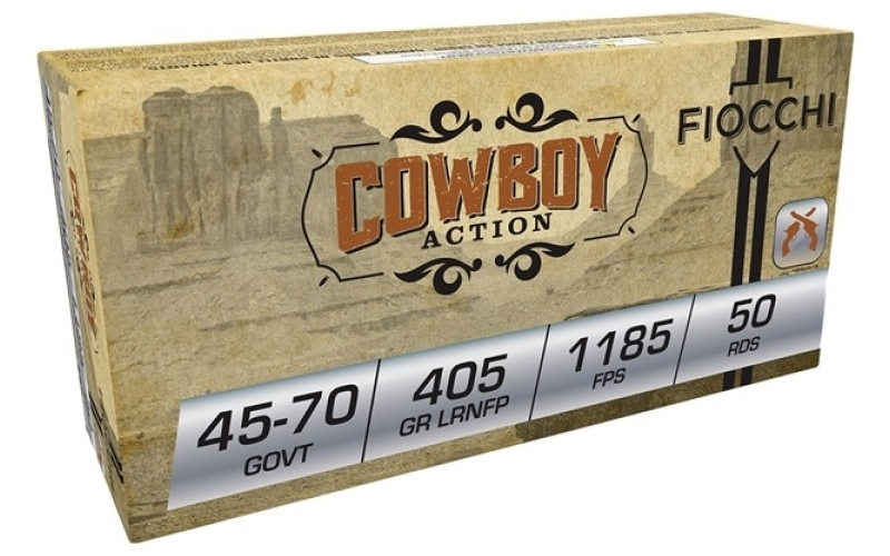 Fiocchi Ammunition 45-70 government 405gr lead round nose flat point 20/box