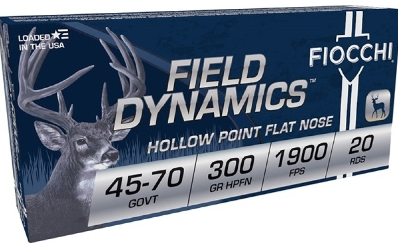 Fiocchi Ammunition 45-70 government 300gr hollow point flat nose 20/box