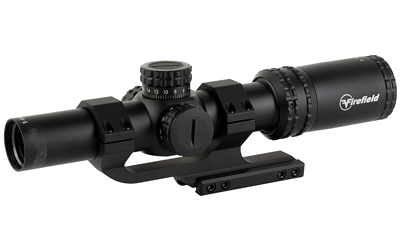 Firefield RapidStrike Rifle Scope, 1-6X24, Second Focal Plane, Circle Dot Reticle, Matte Finish, Black, Includes Honeycomb lens filter, Cantilever Mount, Throw Lever, Honeycomb Lens Cover FF13070K