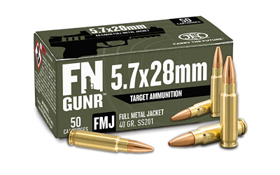 FN America Gunner, Target Ammunition, 5.7X28mm, 40 Grain, Full Metal Jacket, 50 Round Box 10700032